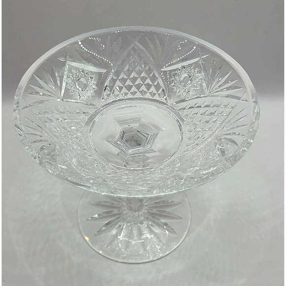 Waterford Crystal Ireland Hobstar Footed Compote Dunbar Dish Center Piece *Read* - Picture 3 of 11